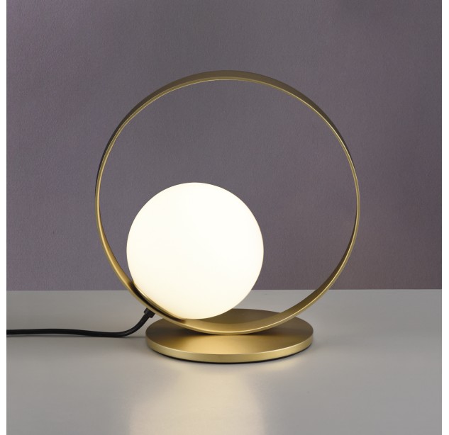 Halo stalo lempa Tech. Auksinė/Opalo, LED 5 W 370 lm, CRI 90 CL.II, Kelvinas 2700 K–3000 K, slankusis jungiklis