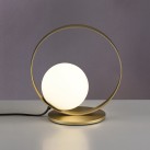 Halo stalo lempa Tech. Auksinė/Opalo, LED 5 W 370 lm, CRI 90 CL.II, Kelvinas 2700 K–3000 K, slankusis jungiklis