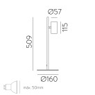 Gina stalo lempa 3874, tekstūruota balta, LED GU10 8 W, CL.II, reguliuojama