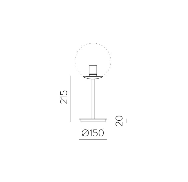 Parma stalo lempa, matinė juoda, LED E27 15 W, CL.II, be stiklinio gaubto