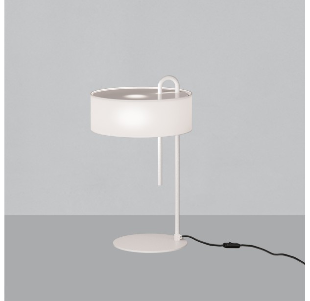 Clip stalo lempa 8178, tekstūruota balta, LED E27 15 W, CL.II, DAUGIAU PAKETAS
