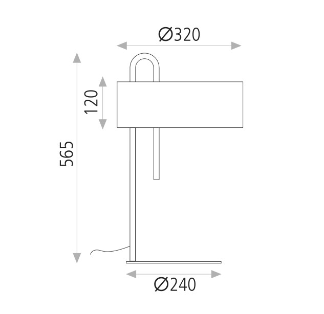 Clip stalo lempa 8178 Tekstūruota balta/juoda, LED E27 15 W, CL.II, kabelinis jungiklis, DAUGIAU PAKETAS