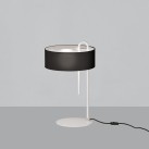 Clip stalo lempa 8178 Tekstūruota balta/juoda, LED E27 15 W, CL.II, kabelinis jungiklis, DAUGIAU PAKETAS