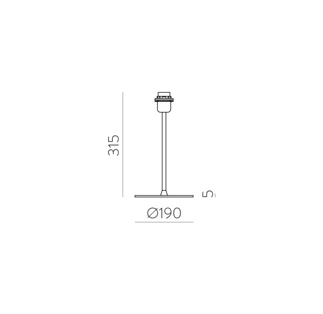 Stilo stalo lempa 315 mm, tekstūruota balta, LED E27 15 W, CL.II, be gaubto, MULTI-PACK