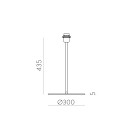 Stilo stalo lempa 435 mm, tekstūruota balta, LED E27 15 W, CL.II, be gaubto, MULTI-PACK