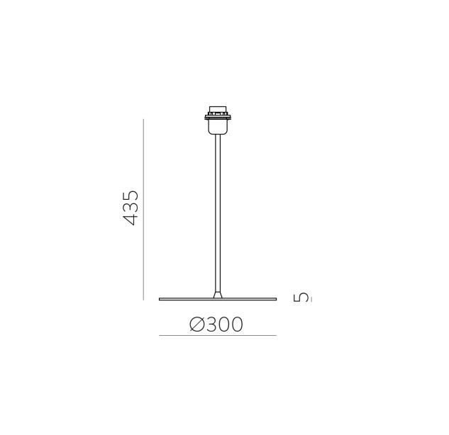 Stilo stalo lempa 435 mm, tekstūruota juoda, LED E27 15 W, CL.II, be gaubto, MULTI-PACK