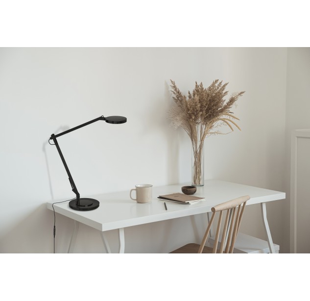Luxa stalo lempa 8203 Juoda matinė, LED 11 W 3000 K 700 lm, CRI90 CL.II, integruotas LED, jutiklinis jungiklis, reguliuojamas apšvietimo intensyvumas