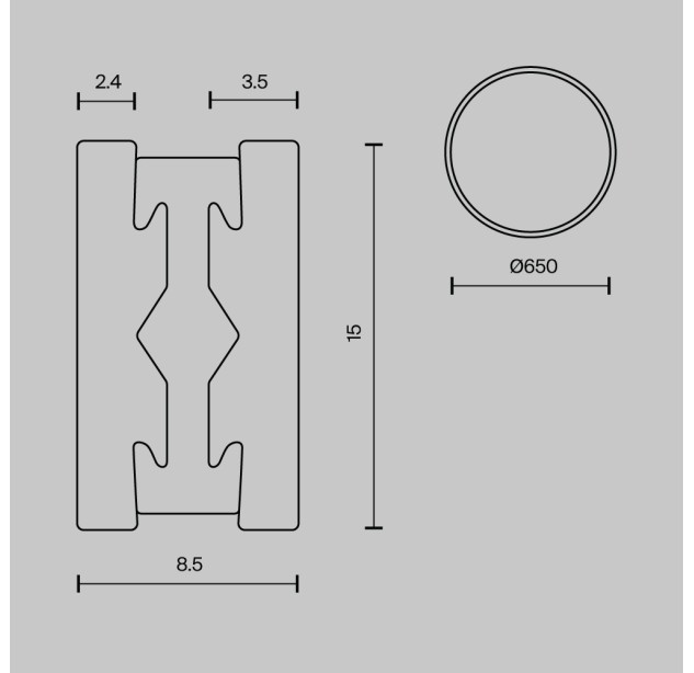 Bėgelis FLARITY TRX154-R-D650-B Bėgelis FLARITY TRX154-R-D650-B