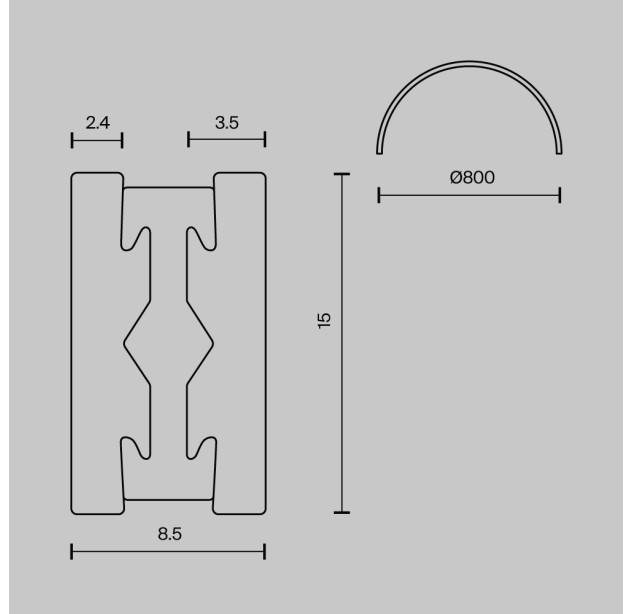 Bėgelis FLARITY TRX154-SR-D800-B Bėgelis FLARITY TRX154-SR-D800-B