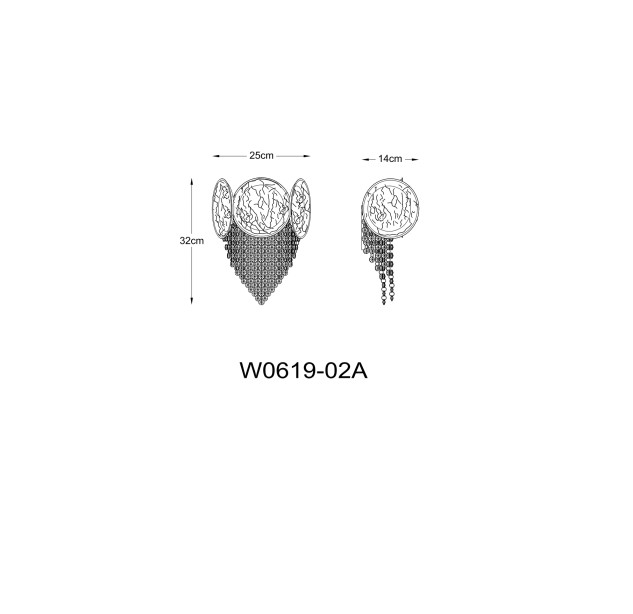 Sieninis šviestuvas ASTRA 28 G9 W ZALEŻNOŚCI OD ŻARÓWKI W0619-02A-B5K4 Sieninis šviestuvas ASTRA 28 G9 W ZALEŻNOŚCI OD ŻARÓWKI W0619-02A-B5K4