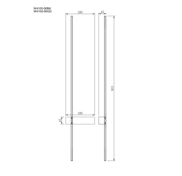 Sieninis šviestuvas ARCO 12 LED 4000 W4100-90GD Sieninis šviestuvas ARCO 12 LED 4000 W4100-90GD