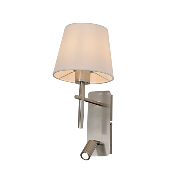 Sieninis šviestuvas LUNA 2,5/40 E27 W ZALEŻNOŚCI OD ŻARÓWKI  W4106-2SN+WH