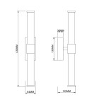 Sieninis šviestuvas EDDIE 8 LED 3000 WL32186/8W Sieninis šviestuvas EDDIE 8 LED 3000 WL32186/8W