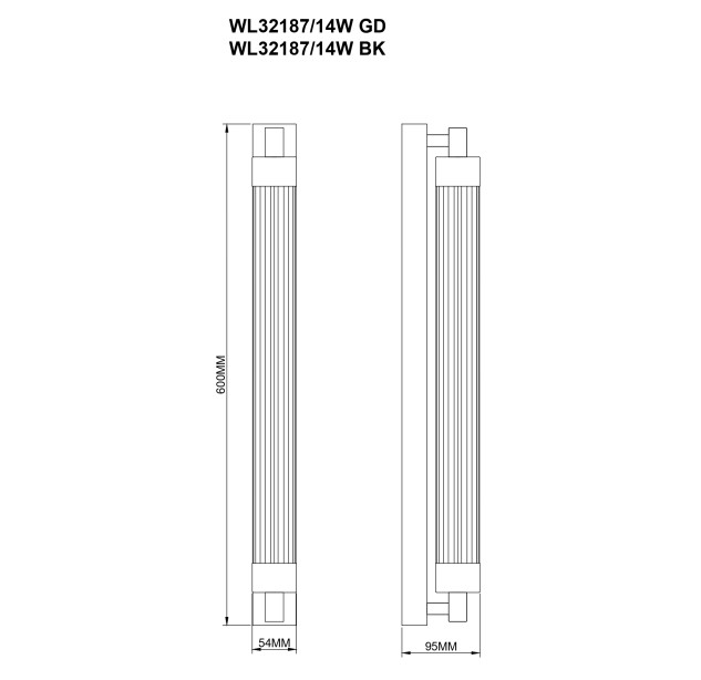 Sieninis šviestuvas KALIA 14 LED 3000 WL32187/14W/GD Sieninis šviestuvas KALIA 14 LED 3000 WL32187/14W/GD