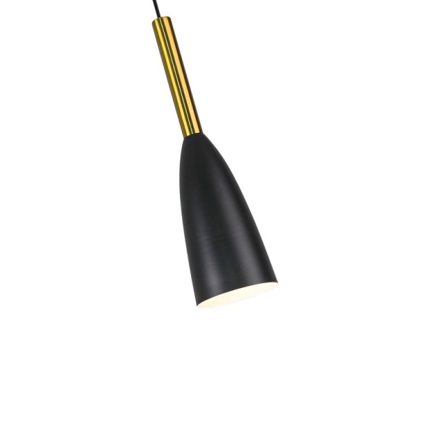 Pakabinamas šviestuvas SOLIN 60W E27 LP-181/1P BK/GD