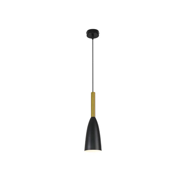 Pakabinamas šviestuvas SOLIN 60W E27 LP-181/1P BK/GD