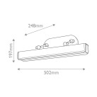 Paveikslų šviestuvas VALISE 18W 2700K QN-VALISE-PL-M-VBS-TL dimeriuojamas