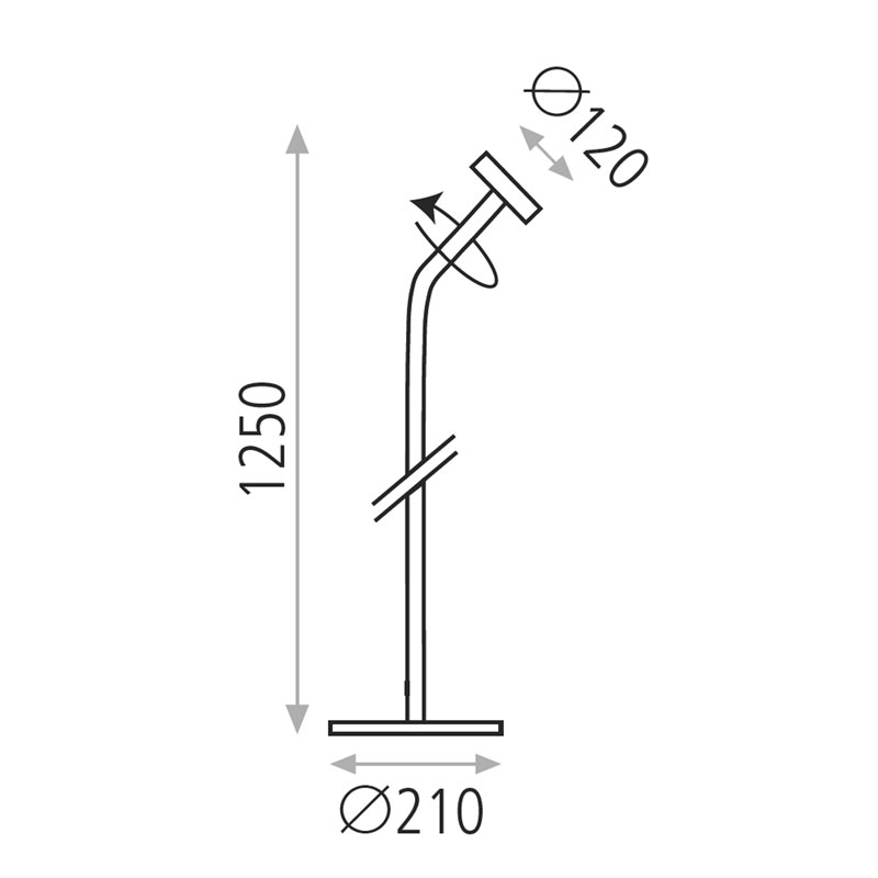 Pastatomas šviestuvas CORVUS 3000K H3945000N