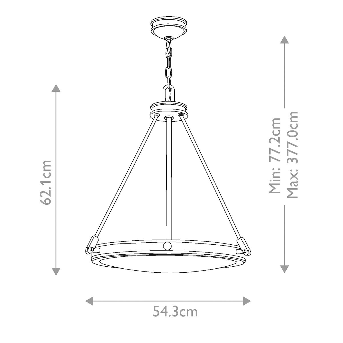 Pakabinamas šviestuvas Collier 4x40W E14 HK-COLLIER-P-BX