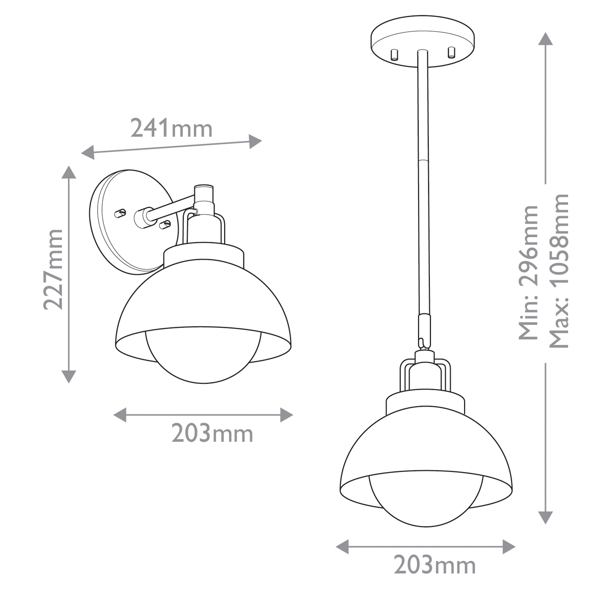 Sieninis/pakabinamas šviestuvas Kichler Niva 40W E27 KL-NIVA-1W-1P-BK