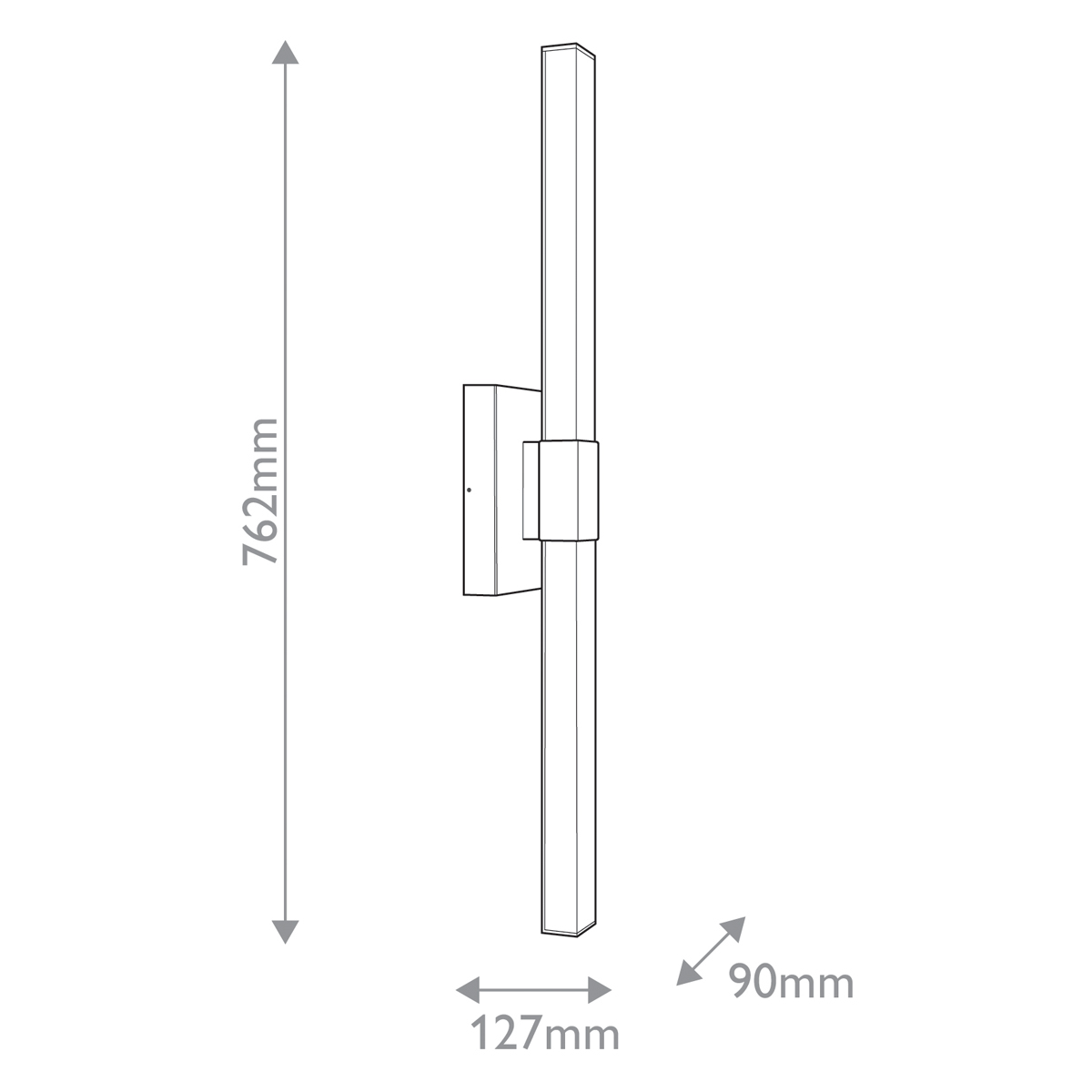 Lauko sieninis šviestuvas Kichler Nocar 39W 3000K IP44 LED KL-NOCAR-L-BK