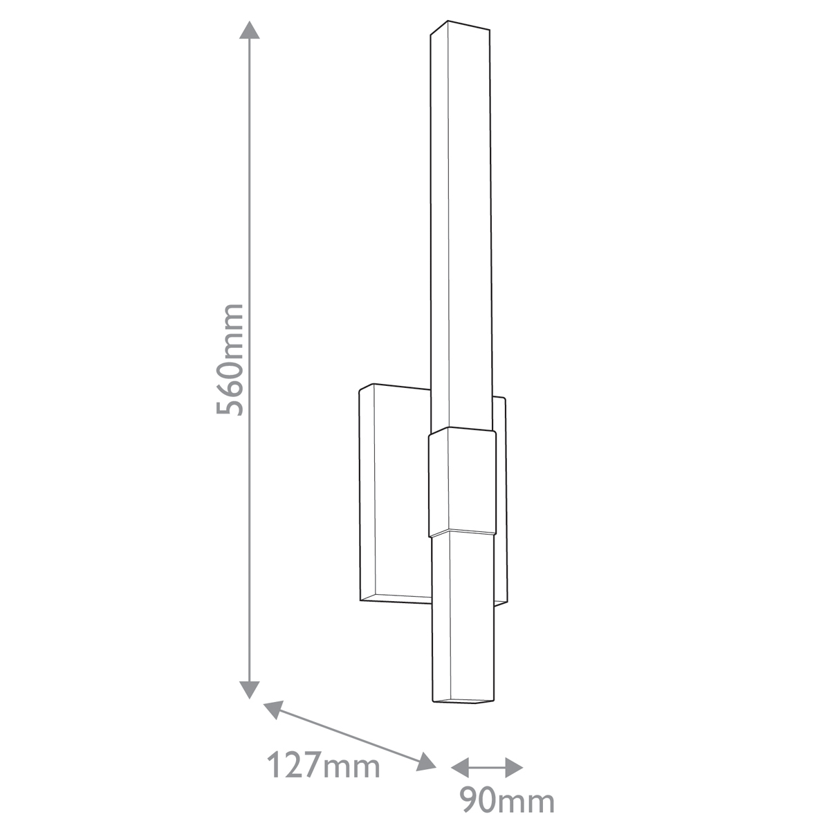 Lauko sieninis šviestuvas Kichler Nocar 20W 3000K IP44 LED KL-NOCAR-M-BK
