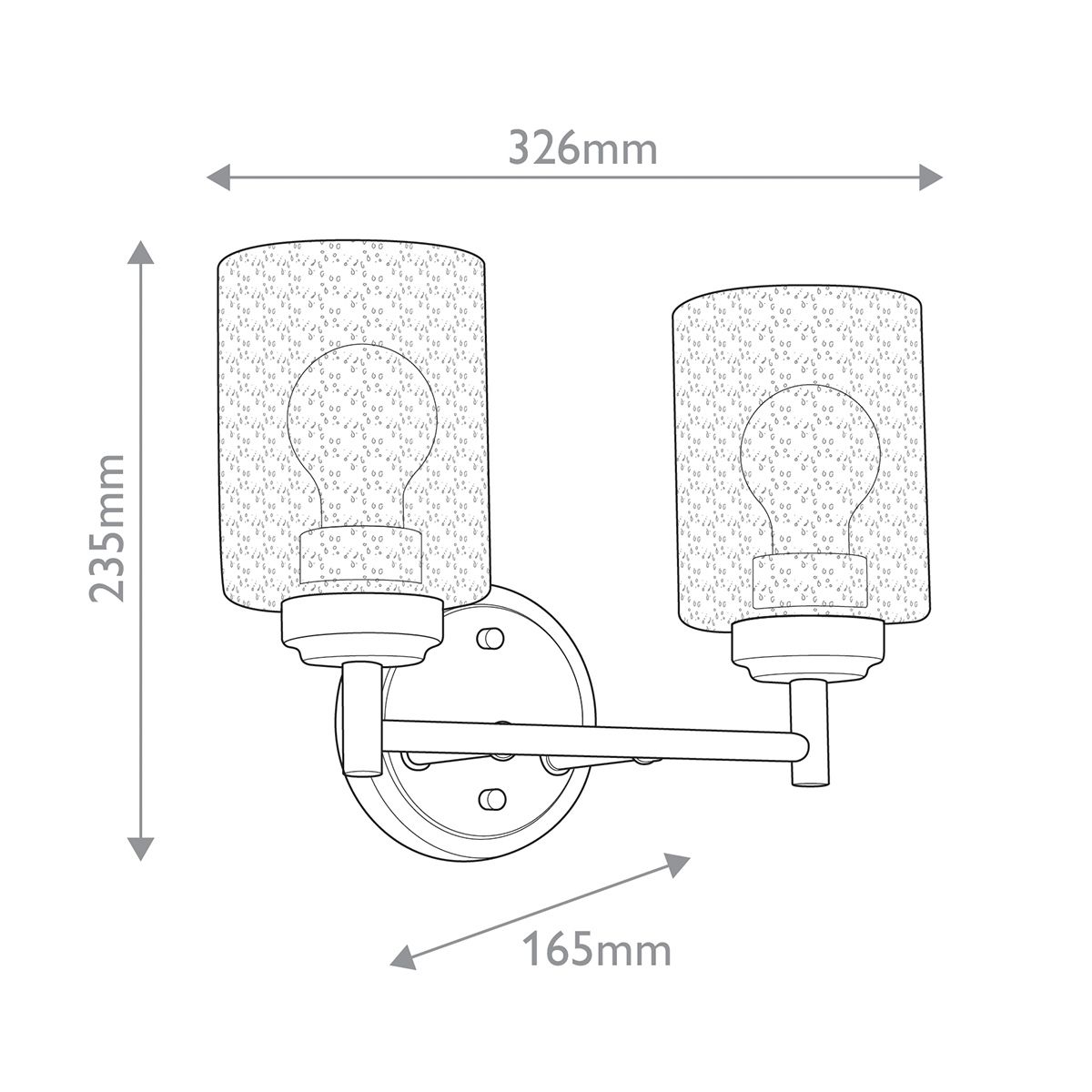 Sieninis šviestuvas Kichler Winslow 60W E27 KL-WINSLOW-2W-NBR