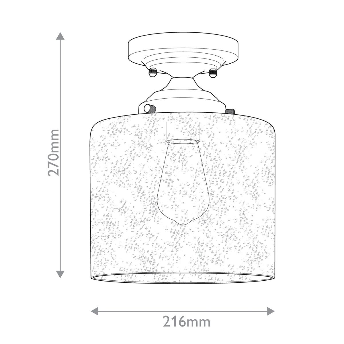 Lubinis šviestuvas Kichler Winslow 60W E27 KL-WINSLOW-SF-NBR