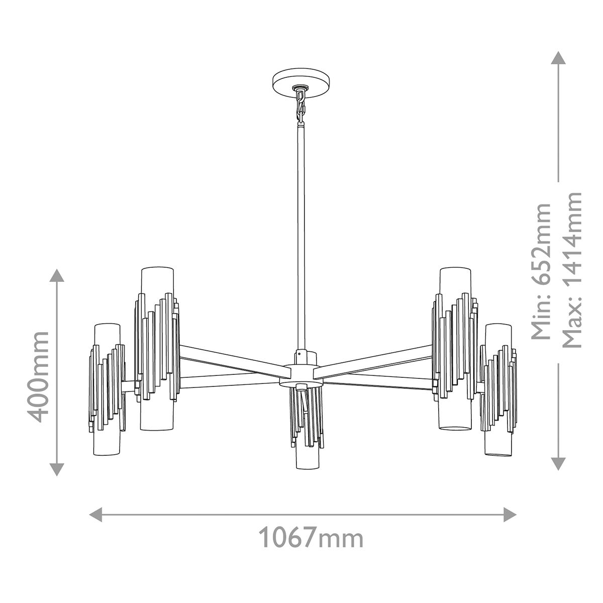 Sietynas Marvele 10x40W E14 MARVELE10-AB-OPAL 