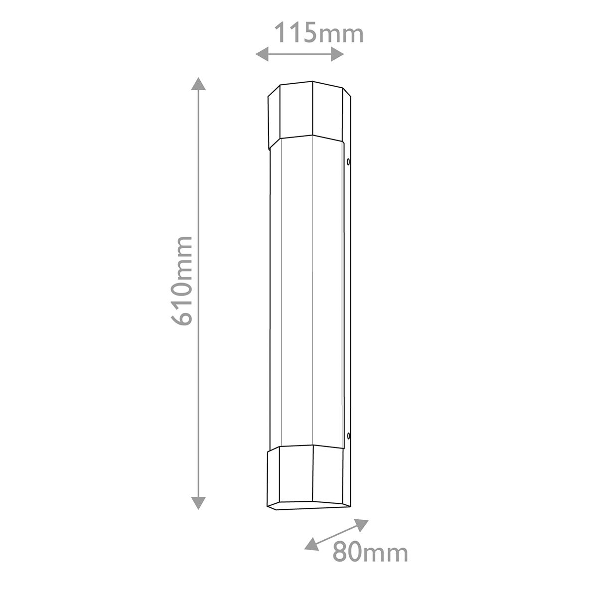 Sieninis šviestuvas Facet Large LED QN-FACET-LED3-HB-BATH