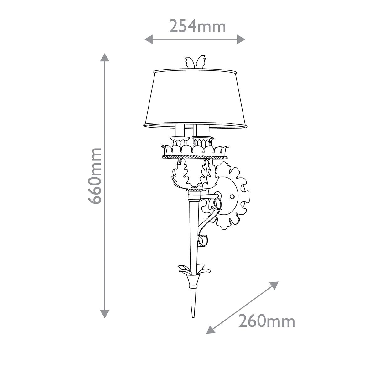 Sieninis šviestuvas Duke E14 3x40W QNC-DUKE-3WB-ZBG