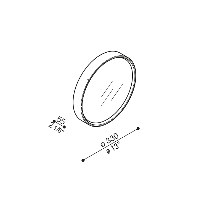 Lubinis/Sieninis LED lauko šviestuvas Ola 330 Color 20W 3000K IP66 LL14400E3