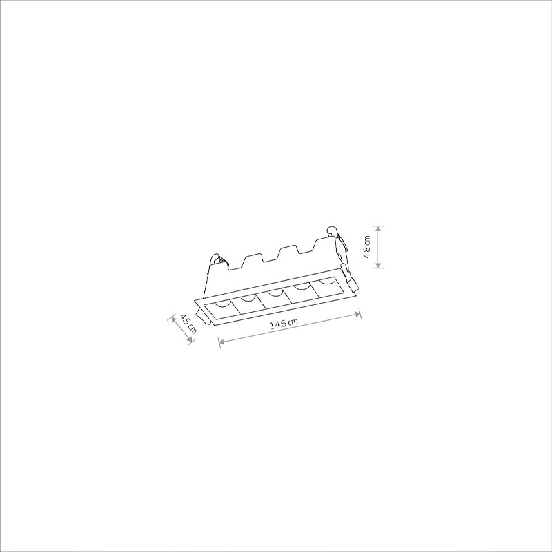 Įleidžiamas šviestuvas 10W 4000K MINI LED 10043