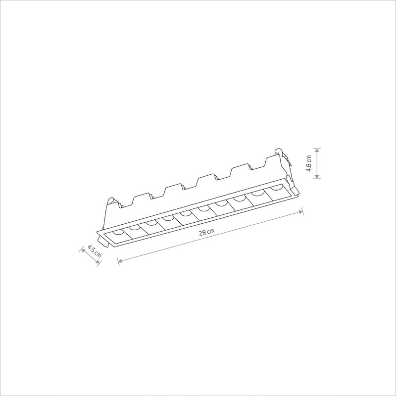 Įleidžiamas šviestuvas 20W 3000K MINI LED 10045