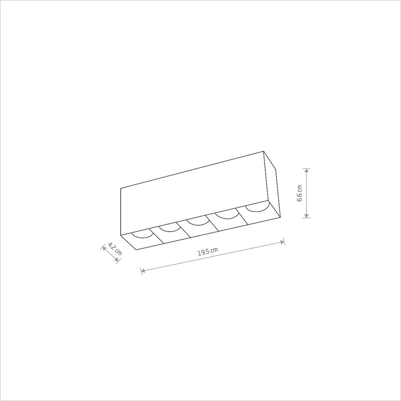 Akcentinis / lubinis šviestuvas 20W 4000K MIDI LED 10058