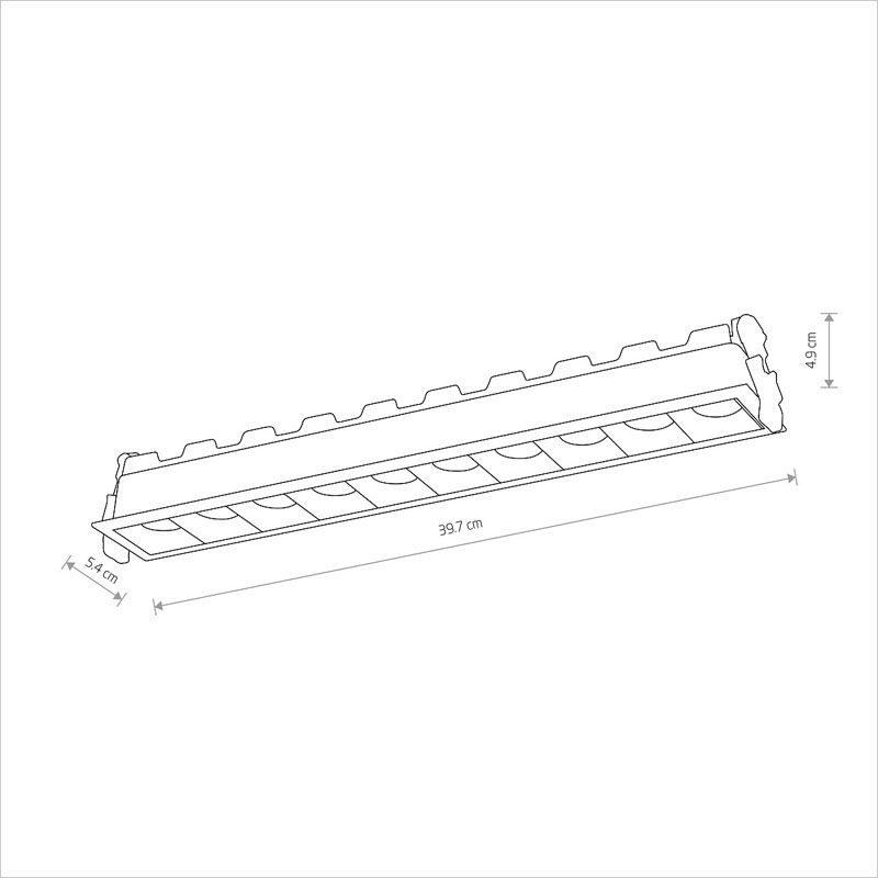Įleidžiamas šviestuvas 40W 3000K MINI LED 10063
