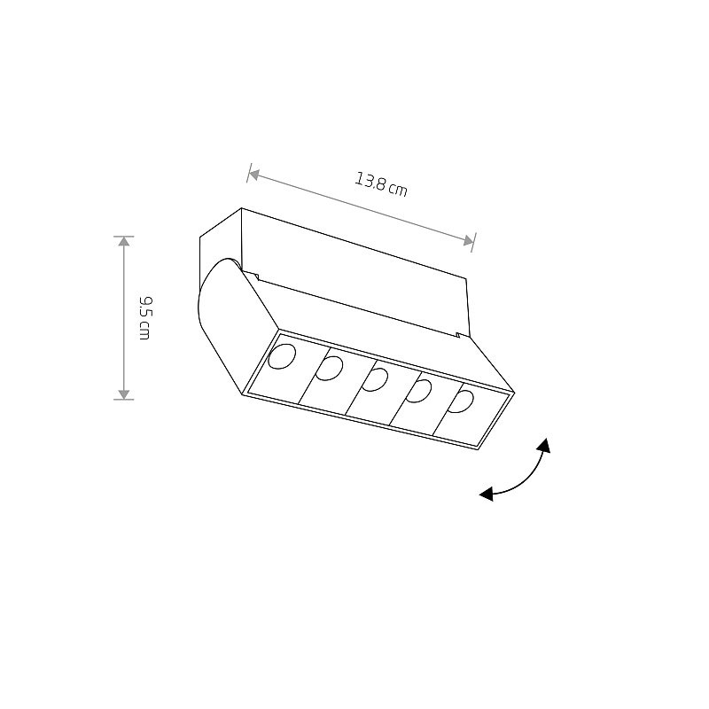 Akcentinis / lubinis šviestuvas 10W 4000K FOCUS MIDI LED 10071
