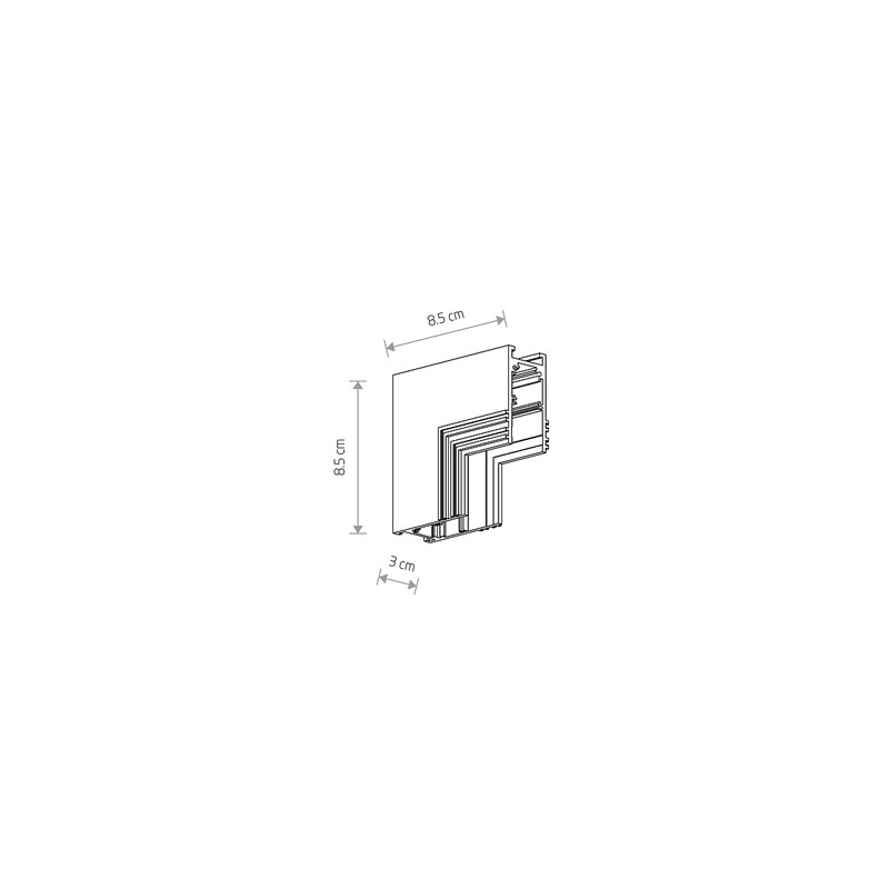 Įleidžiamas bėgelio sujungimas LVM RECESSED INSIDE 10160
