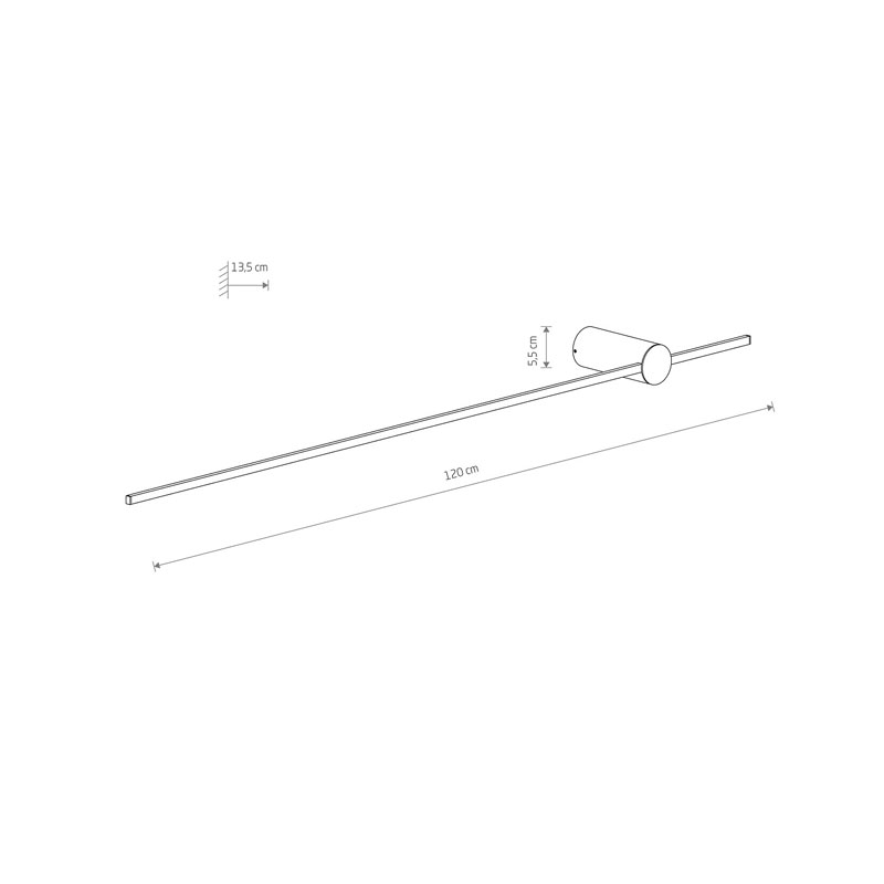 Sieninis šviestuvas SABER LED L 4000K 16W 10854