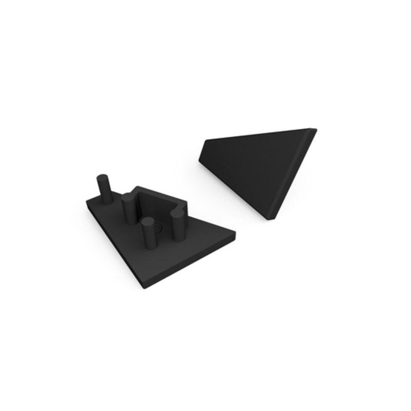LED profilio užbaigimo dangtelis CORNER10 2VNT 83990002